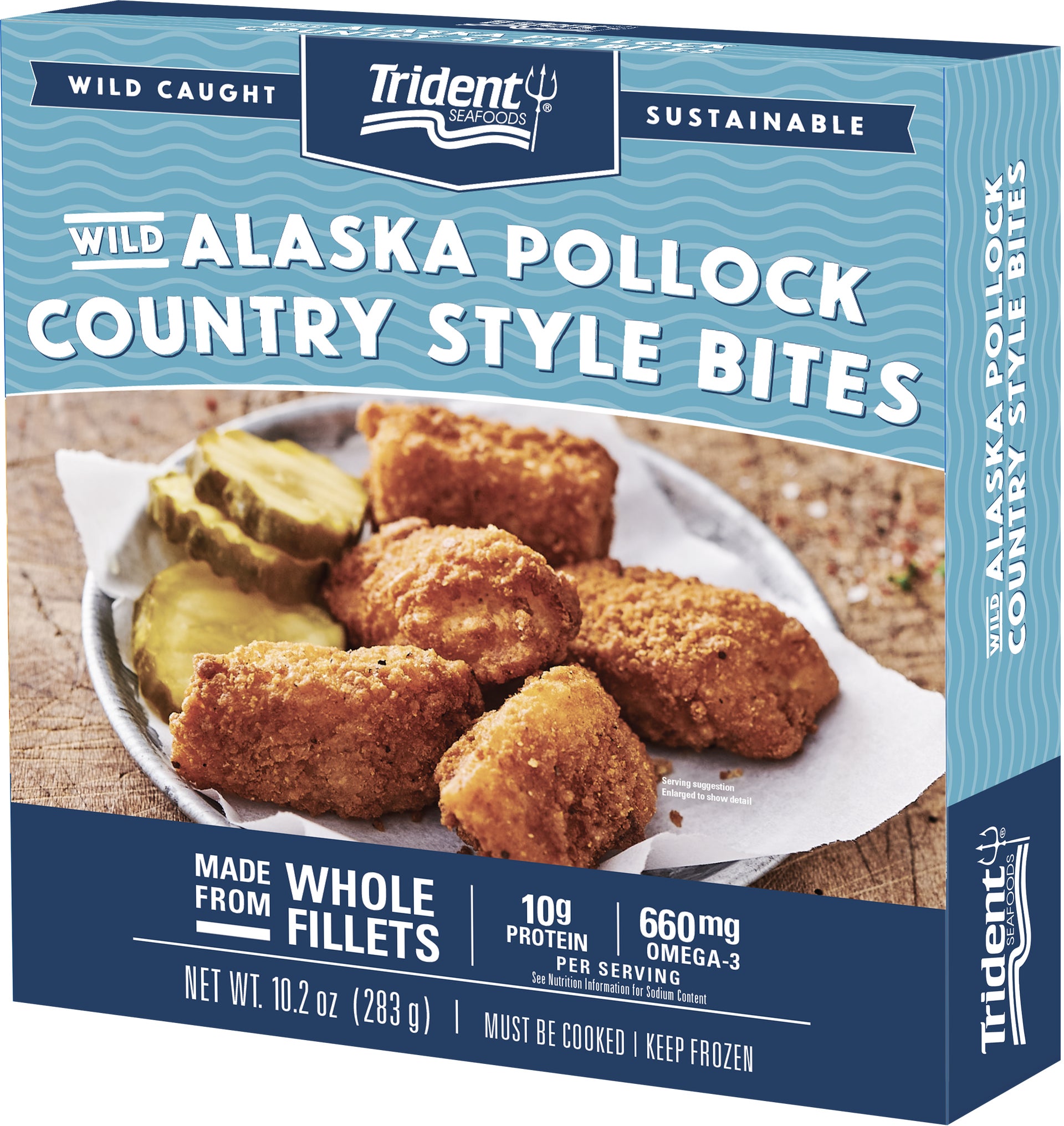 Wild Alaska Pollock Country Style Bites 10.2 oz Trident Seafoods